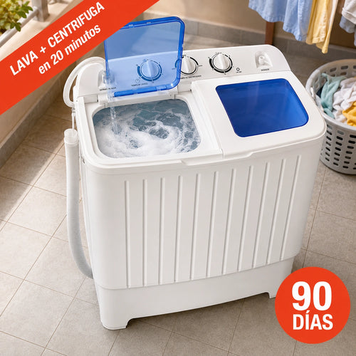 Lavadora Portátil 5,5 kg 2 en 1 con Centrifugado - LAVAXIS™